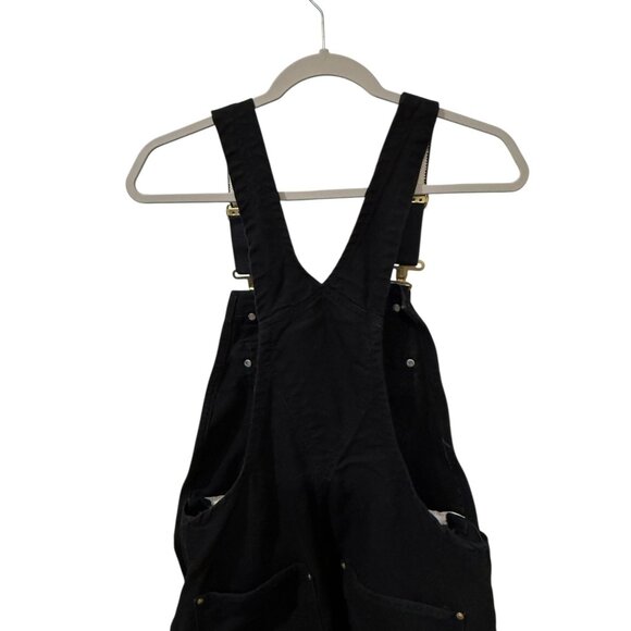 Carhartt Black Bib Overalls With Adjustable Straps & Multiple Pockets 32X30 R01- - Picture 8 of 11